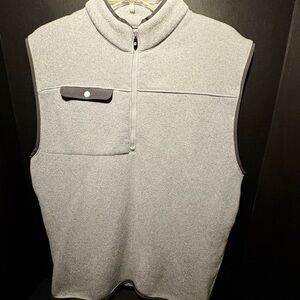 FootJoy Light Gray Heather Quarter-Zip Fleece Vest